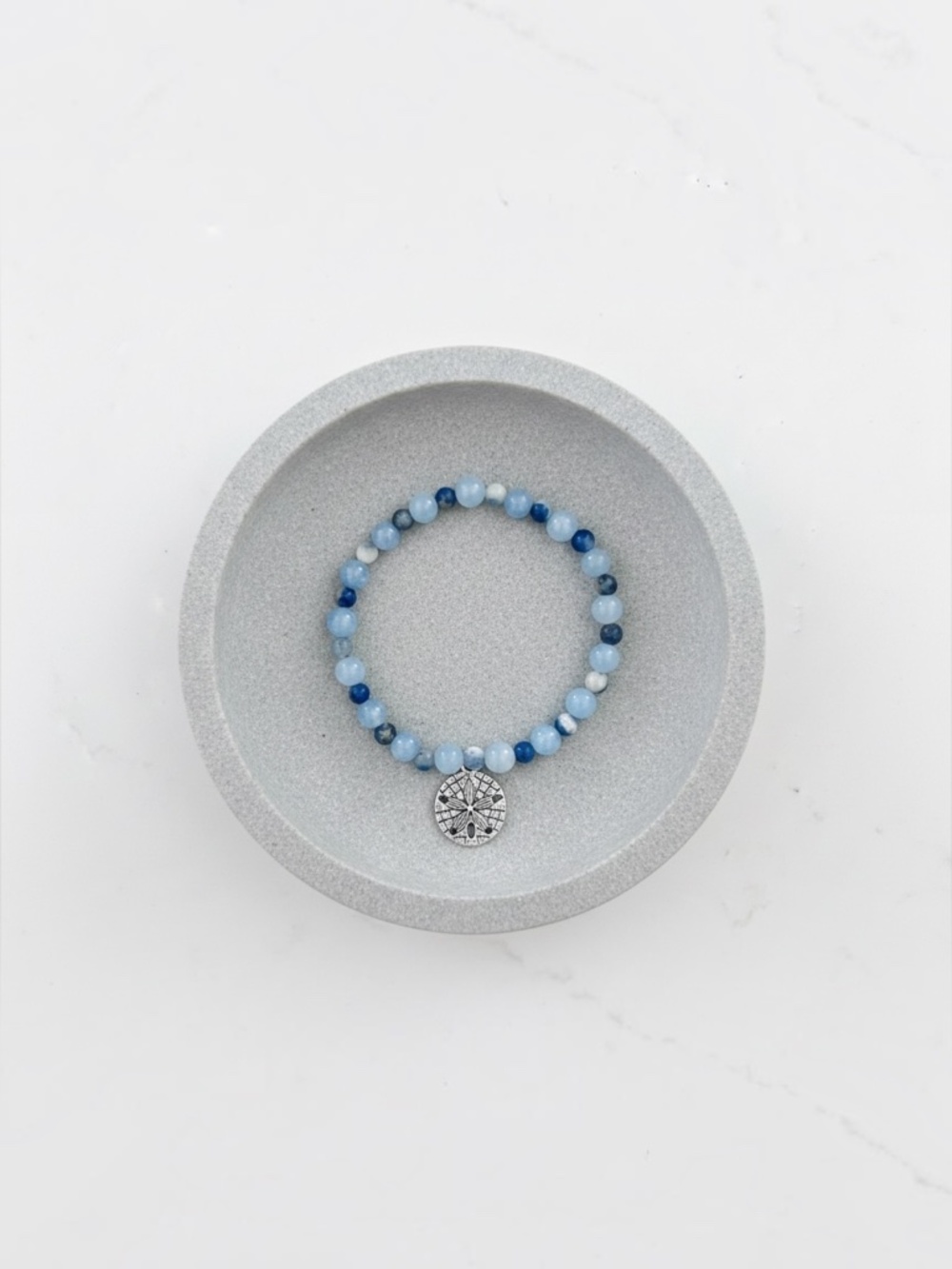 Your Journey Bracelet | Blue Sodalite Beaded Sand Dollar Bracelet | Independence